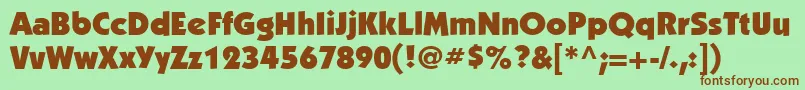 KabelcttUltra Font – Brown Fonts on Green Background