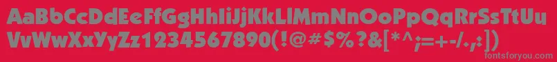 KabelcttUltra Font – Gray Fonts on Red Background