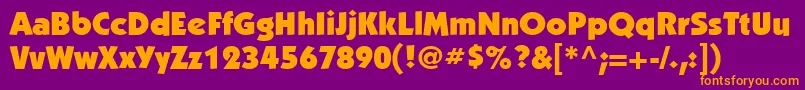 KabelcttUltra Font – Orange Fonts on Purple Background