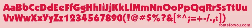 KabelcttUltra Font – Red Fonts on Pink Background