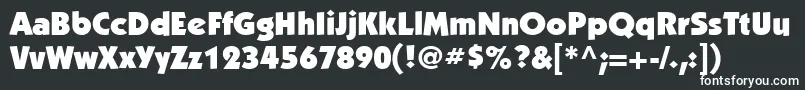 KabelcttUltra Font – White Fonts on Black Background