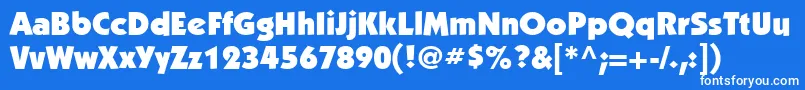 KabelcttUltra Font – White Fonts on Blue Background
