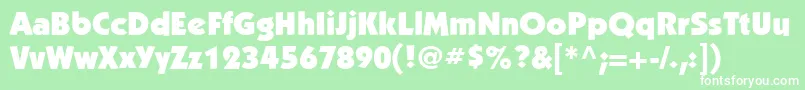 KabelcttUltra Font – White Fonts on Green Background