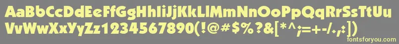 KabelcttUltra Font – Yellow Fonts on Gray Background