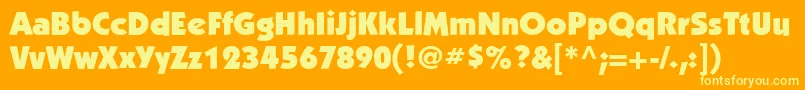 KabelcttUltra Font – Yellow Fonts on Orange Background