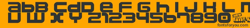 Namco Font – Black Fonts on Orange Background