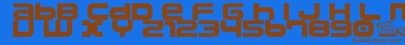 Namco Font – Brown Fonts on Blue Background