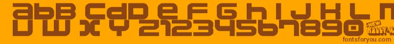 Namco Font – Brown Fonts on Orange Background