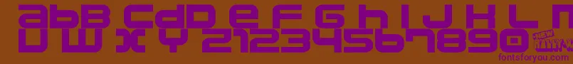 Namco Font – Purple Fonts on Brown Background
