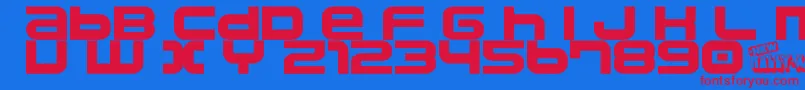 Namco Font – Red Fonts on Blue Background