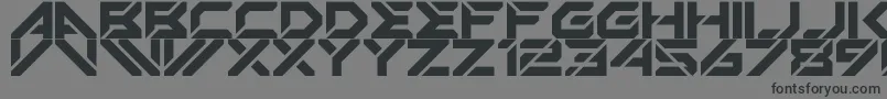 フォントMechsuit – 黒い文字の灰色の背景