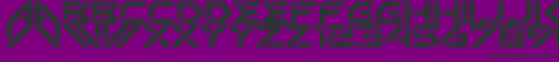 Шрифт Mechsuit – чёрные шрифты на фиолетовом фоне