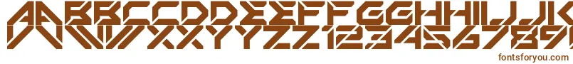 Шрифт Mechsuit – коричневые шрифты на белом фоне