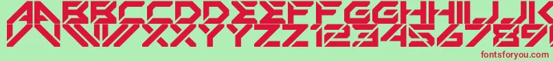 Шрифт Mechsuit – красные шрифты на зелёном фоне