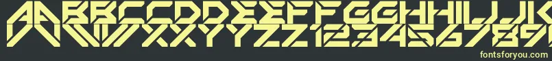 Mechsuit Font – Yellow Fonts on Black Background