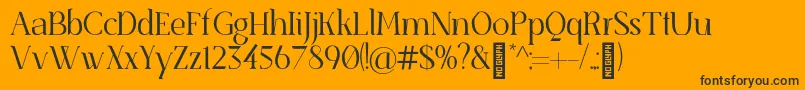 SenzabellaLight Font – Black Fonts on Orange Background