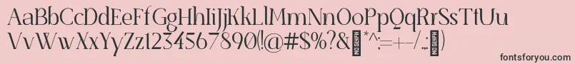 SenzabellaLight Font – Black Fonts on Pink Background