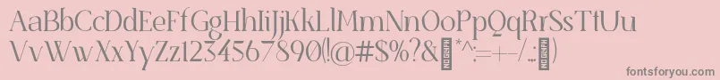 SenzabellaLight Font – Gray Fonts on Pink Background