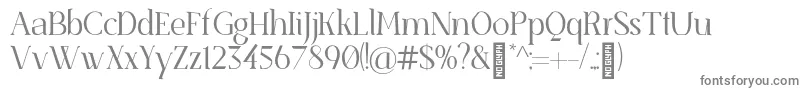 SenzabellaLight Font – Gray Fonts on White Background