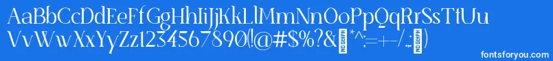 SenzabellaLight Font – White Fonts on Blue Background