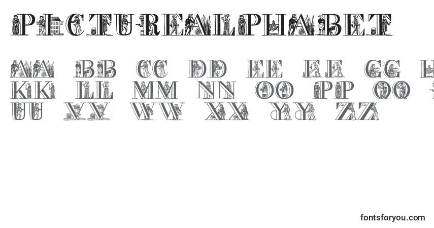 Schriftart PictureAlphabet – Alphabet, Zahlen, spezielle Symbole
