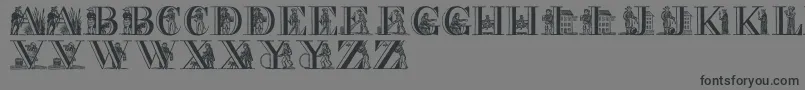 PictureAlphabet Font – Black Fonts on Gray Background