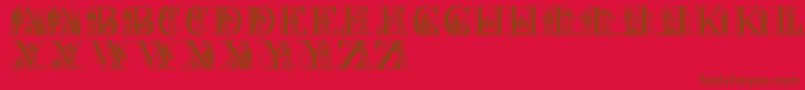 PictureAlphabet Font – Brown Fonts on Red Background