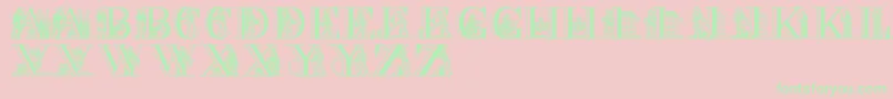 PictureAlphabet Font – Green Fonts on Pink Background