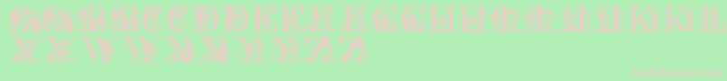 PictureAlphabet Font – Pink Fonts on Green Background