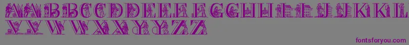 PictureAlphabet Font – Purple Fonts on Gray Background