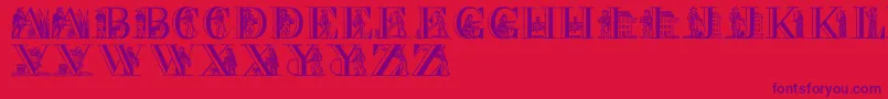PictureAlphabet Font – Purple Fonts on Red Background