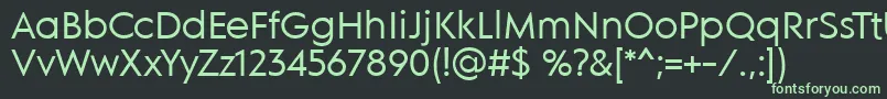 Шрифт MdGroteskRegular – зелёные шрифты на чёрном фоне