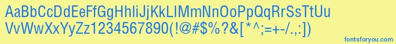 Helioscondc Font – Blue Fonts on Yellow Background