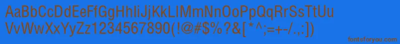 Helioscondc Font – Brown Fonts on Blue Background