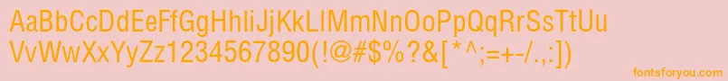 Helioscondc Font – Orange Fonts on Pink Background