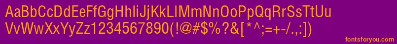 Helioscondc Font – Orange Fonts on Purple Background