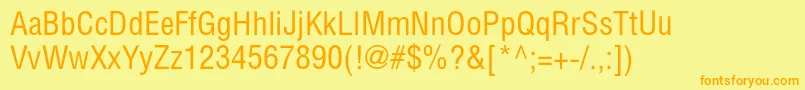Helioscondc Font – Orange Fonts on Yellow Background