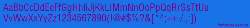 Helioscondc Font – Purple Fonts on Blue Background