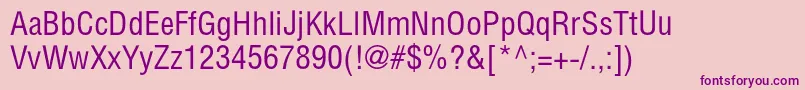 Helioscondc Font – Purple Fonts on Pink Background