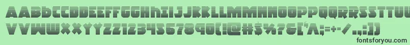 Racketsquadgrad Font – Black Fonts on Green Background