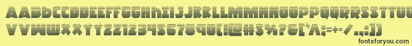 Racketsquadgrad Font – Black Fonts on Yellow Background