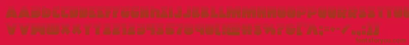 Racketsquadgrad Font – Brown Fonts on Red Background