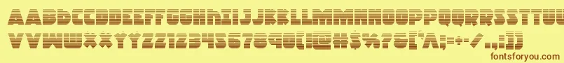 Racketsquadgrad Font – Brown Fonts on Yellow Background