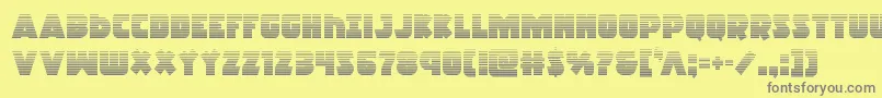 Racketsquadgrad Font – Gray Fonts on Yellow Background