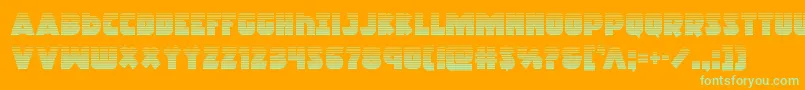 Racketsquadgrad Font – Green Fonts on Orange Background