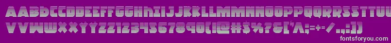 Racketsquadgrad Font – Green Fonts on Purple Background