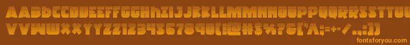 Racketsquadgrad Font – Orange Fonts on Brown Background
