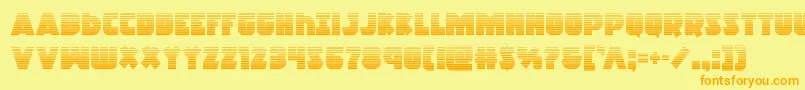Racketsquadgrad Font – Orange Fonts on Yellow Background