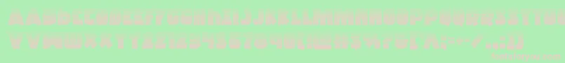 Racketsquadgrad-fontti – vaaleanpunaiset fontit vihreällä taustalla