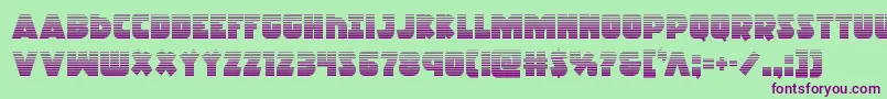 Racketsquadgrad Font – Purple Fonts on Green Background
